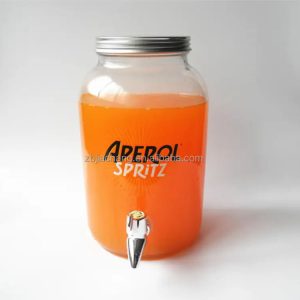 Glass Orange Juice Dispenser Mason Jar