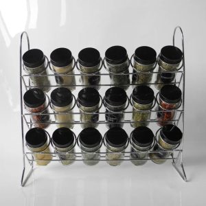 glass Seasoning Storage Bottles for Spice Rack Cabinet Drawer Spice Rack with 18 Spice Jars 1