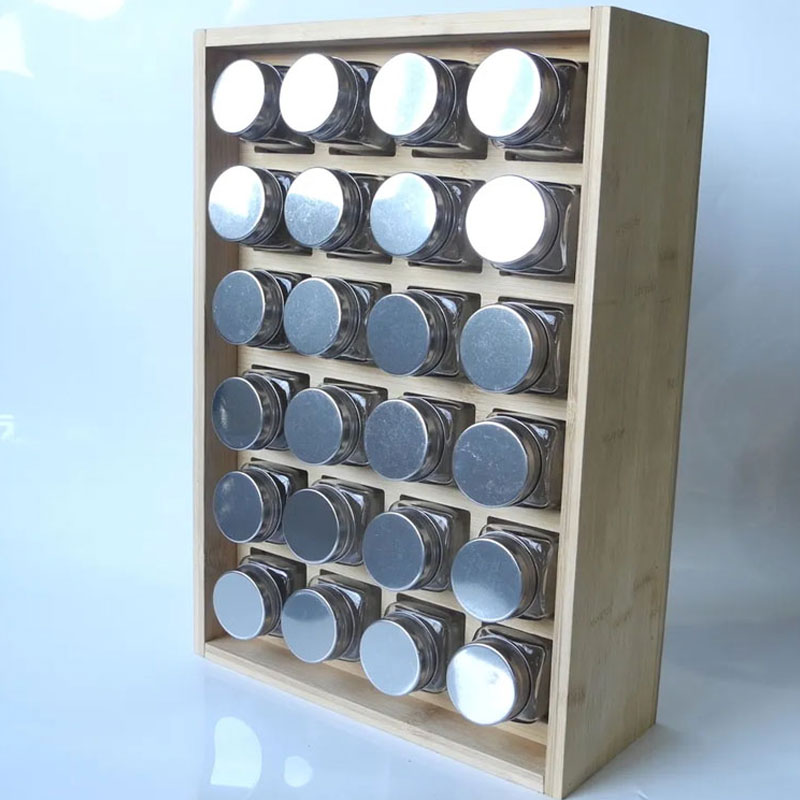 24 Jar Luxury Spice Drawer Organizer For Kitchen – Bamboo Spice Rack Organizer For Drawer