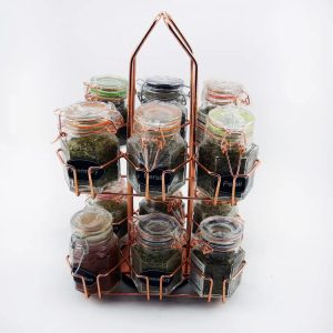 Factory Wholesale High-Quality 8-Piece Set 12-Piece Set Stainless Steel Seasoning Jar Rack Glass Seasoning Bottle