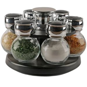Square Glass Salt Pepper Shaker Set Glass Herbs & Spice Tools Jar With Metal Lid 1